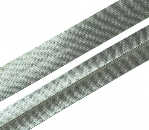 Косая бейка SAFISA атласная, 20 мм, п/э, цвет 067, серо-зеленый темный
