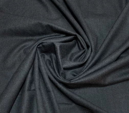 Шерсть с кашемиром костюмная Loro Piana в квадратики, цвет темно-серый, 61151