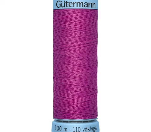 Нить Silk S303 для тонких швов, 100м, 100% шелк, цвет 321 малабарская слива, Gutermann 744590