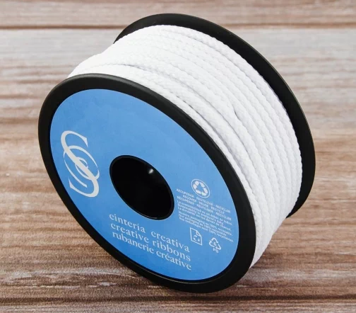 Шнур плетеный SAFISA, 4 мм, цвет белый, 25281-4-02