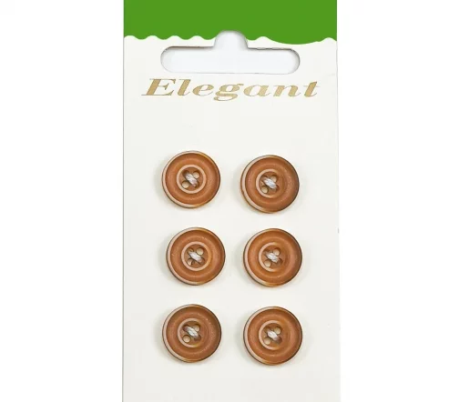 Пуговицы Disboton, 13 мм, 4 отв., пластик, 6 шт., светло-коричневый, 11394-13-00HV3/6
