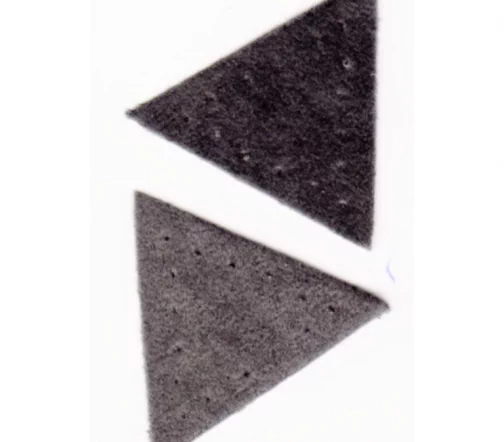 Заплатка "Треугольник" искусственная замша, 2 шт., цвет серый, 3,5х3 см