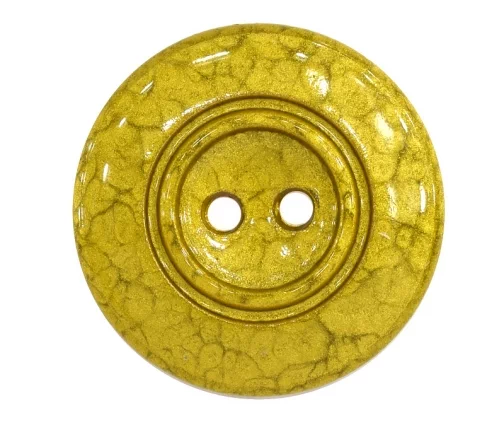 Пуговица Sandra, 23 мм, 2 отв., пластик, цвет горчично-желтый