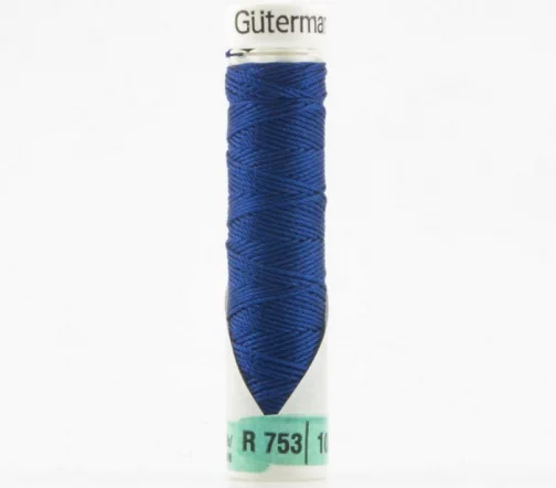 Нить Silk R 753 для фасонных швов, 10м, 100% шелк, цвет 232 кобальт, Gutermann 703184