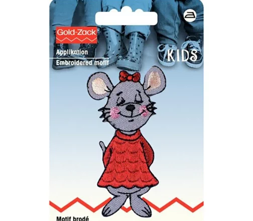 925225 Термоаппликация "Мышь" 4х7,5 см, красный цв., Prym