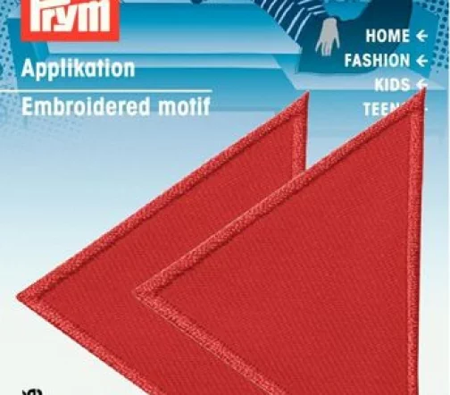 925474 Термоаппликация "Треугольники большие" 6х5 см, красный цв., 2шт., Prym