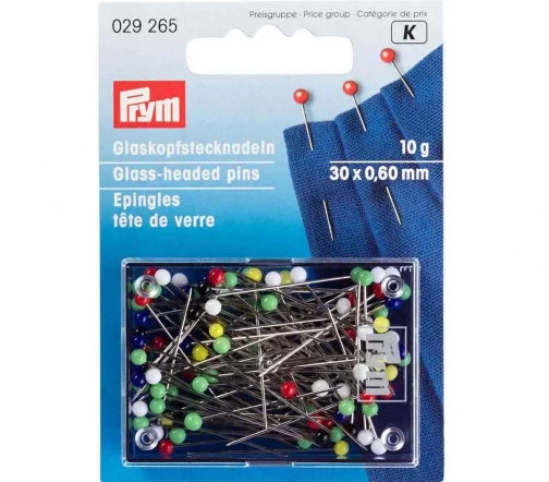 029265 Булавки с разноцветными головками (10 гр), 30х0,60 мм, Prym