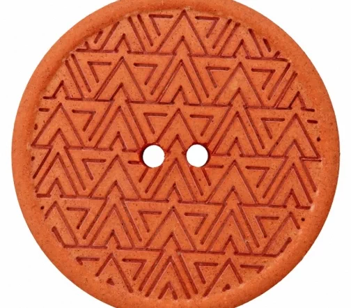 Пуговица, Union Knopf, 2 отв., конопля/пластик, цв.оранжевый, 20мм, 453503-020-0042