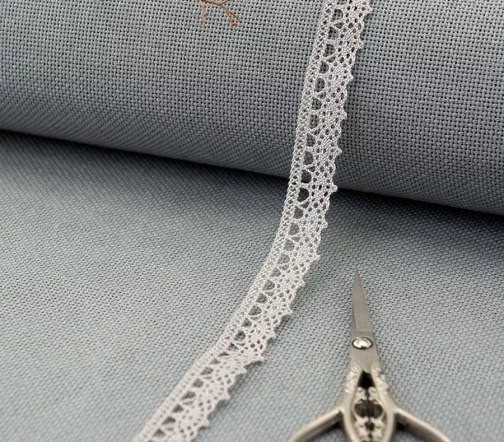 Кружево плетеное GOODMAN, ширина 10 мм, уп./5 м, цвет серый