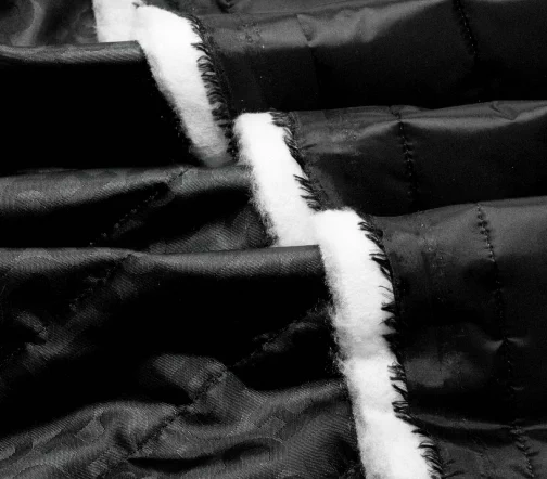 Мембранная курточная стеганая ткань на синтепоне Hugo, цвет черный, 6112227