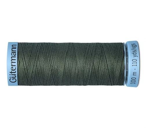 Нить Silk S303 для тонких швов, 100м, 100% шелк, цвет 269 лишайник, Gutermann 744590