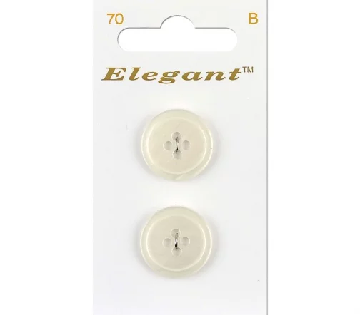 Пуговицы, Elegant, арт. 070 В, 2 отв., 19 мм, пластик, 2 шт.