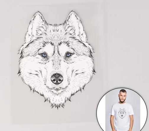 Термотрансфер "Волк с синими глазами", 15,5х20см, 5220987