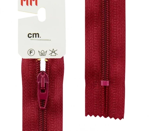 Молния Meras Rizip спираль, 20 см, неразъёмная, 4 мм, цвет 2410, темно-красный