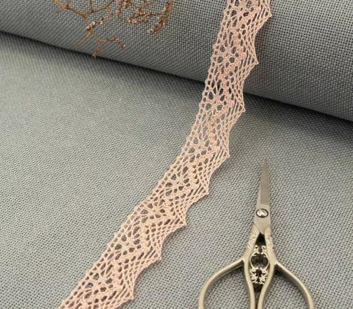 Кружево плетеное GOODMAN, ширина 25 мм, уп./5 м, цвет розовый