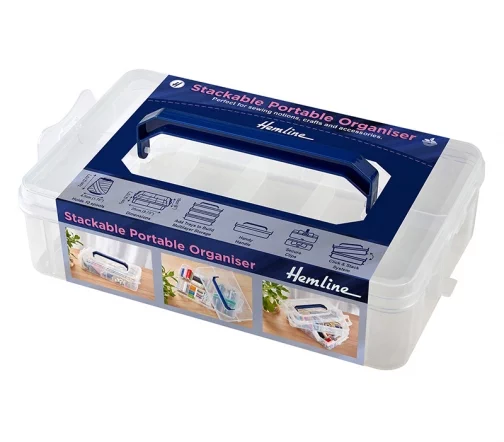 M3021.SET Органайзер для швейных принадлежностей, 10 слотов, 25*16*7см, пластик, прозрачный, Hemline