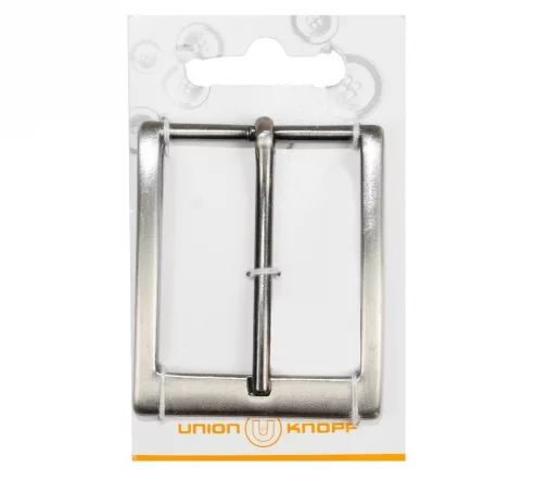 Пряжка для ремня Union Knopf с 1 шпеньком, 40 мм, металл, цвет серебро полуматовое, 19913