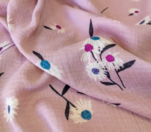 Марлевка "Ромашки на розовом", 1032142