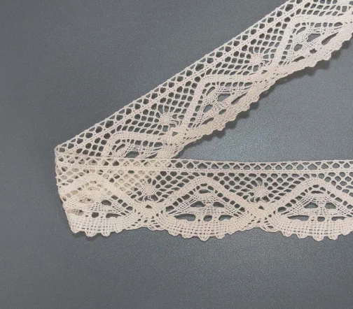 Мерсеризованное кружево IEMESA, ширина 39 мм, цвет топленое молоко