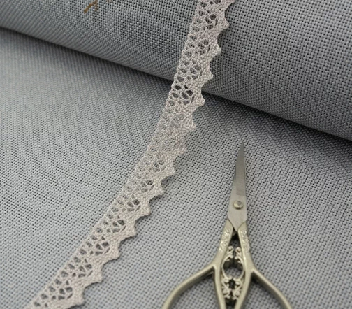 Кружево плетеное GOODMAN, ширина 12 мм, уп./5 м, цвет серый