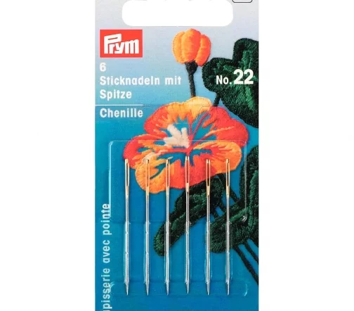 125552 Иглы вышивальные острые №22 0,90*40 мм, Prym