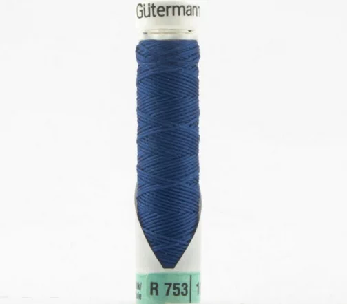 Нить Silk R 753 для фасонных швов, 10м, 100% шелк, цвет 214 т.лазурный, Gutermann 703184