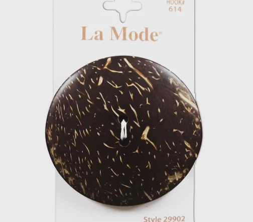 Пуговица Big buttons, арт. 29902, 2 отв., 50 мм, кокос