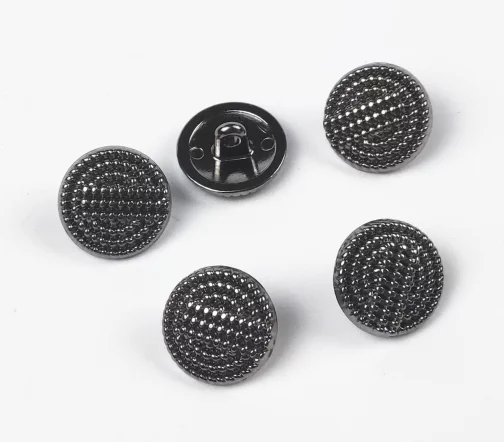 Пуговица, Union Knopf, на ножке, металл, цвет серебро, 15 мм