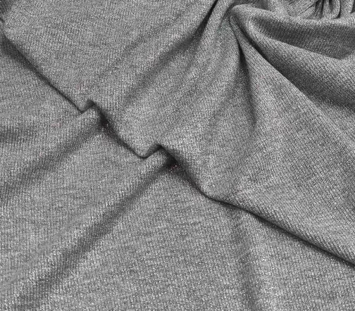 Трикотаж с люрексом, цвет серебро, 1112407