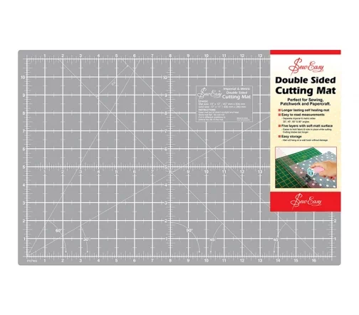 ER4092.GB Мат для раскройного ножа двусторонний, миди, 457мм x 304мм, цвет черный/серый, Hemline