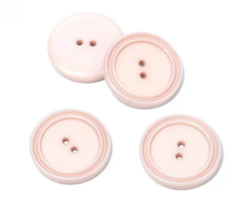 Пуговица Union Knopf, 2 отв., пластик, цвет розовый, 25 мм