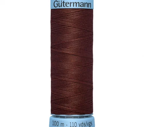 Нить Silk S303 для тонких швов, 100м, 100% шелк, цвет 230 трюфельный, Gutermann 744590