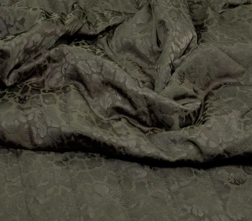 Курточная стеганая ткань на синтепоне R.Cavalli "Леопард", цвет коричневый, 6112212