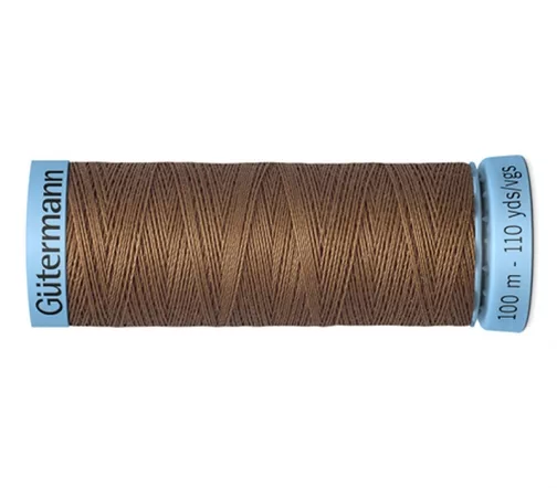 Нить Silk S303 для тонких швов, 100м, 100% шелк, цвет 180 золотистая охра, Gutermann 744590