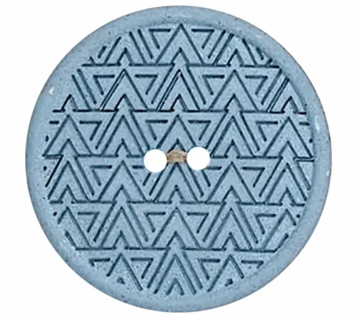 Пуговица, Union Knopf, 2 отв., конопля/пластик, цв.голубой, 28мм, 453503-028-0064