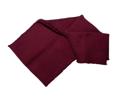 Кромка трикотаж, полушерсть, цвет бордо, 134-018