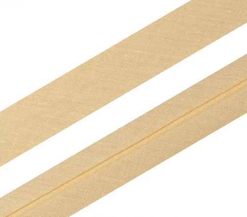 Косая бейка SAFISA, 20мм, хлопок, цвет 063, бежевый