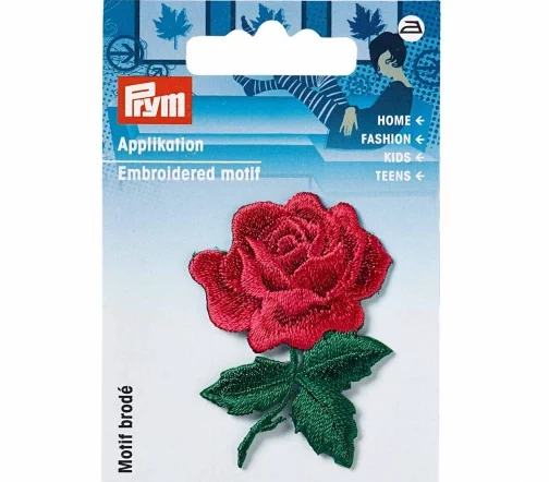 926186 Термоаппликация "Роза с лепестками" 4,5х5,5 см, красный цв., Prym