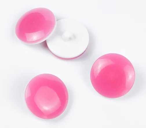 Пуговицы, Union Knopf, "Цвет на белом", на ножке, пластик, цвет розовый, 23 мм
