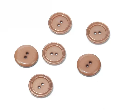 Пуговица Union Knopf, 2 отв., пластик, цвет коричневый, 15 мм