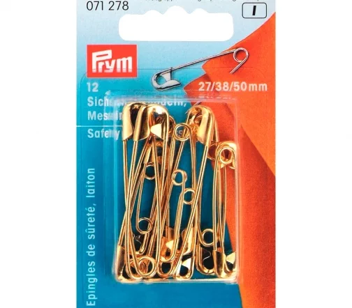 071278 Булавки английские (латунь) 1-3, золотистый или серебристый цвет, Prym