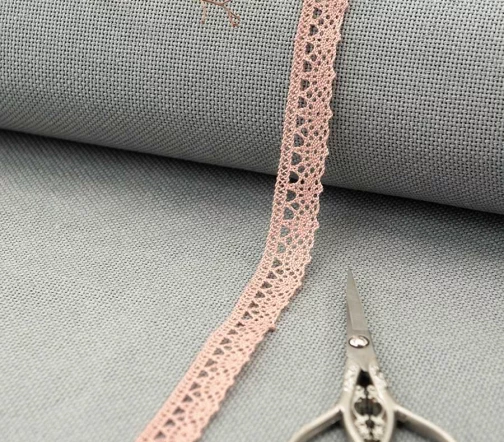 Кружево плетеное GOODMAN, ширина 10 мм, уп./5 м, цвет темно-розовый