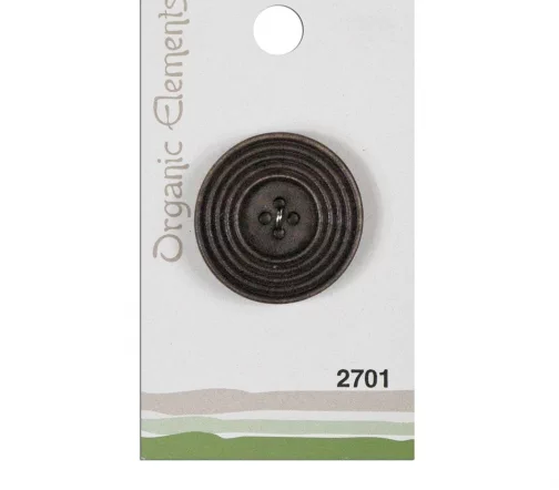 Пуговица Organic Elements, 4 отв., 32 мм, дерево, 1 шт.
