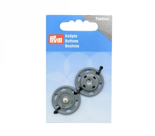 341838 Кнопка пришивная, латунь, цвет серый, 25 мм, Prym