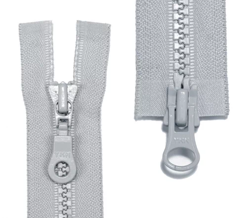 Молния YKK трактор разъёмная, 2 замка, 70см, 5мм, цвет 119, серо-голубой