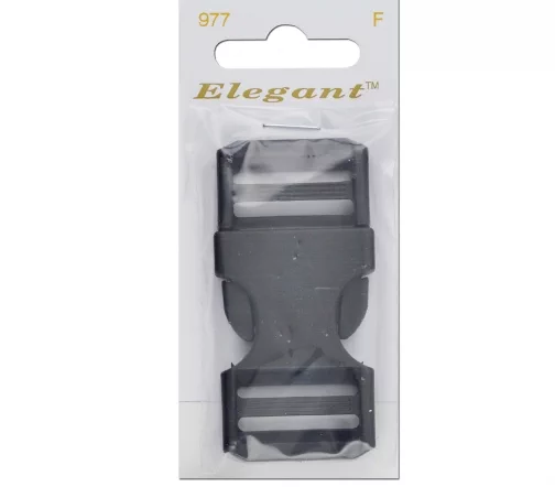 Пряжка, Elegant, арт. 977 F,  цвет черный, 70*35 мм, 1 шт.