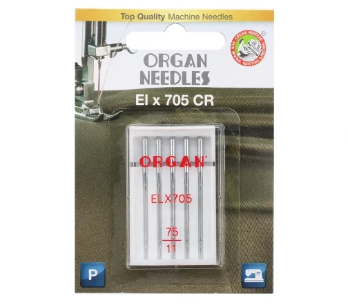 Иглы для распошив.маш. EL * 705/75 (5шт), блистер, ORGAN, 614492