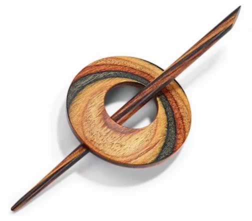 417740 Декоративная застежка круг, 48 мм, натур. дерево, Prym