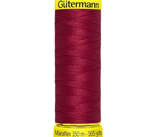 Нить Maraflex для трикотажа, 150м, 100% п/э, цвет 046 бургундский, Gutermann 777000