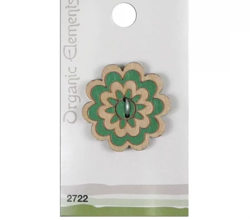 Пуговица Organic Elements, 2 отв., 32 мм, дерево, 1 шт.